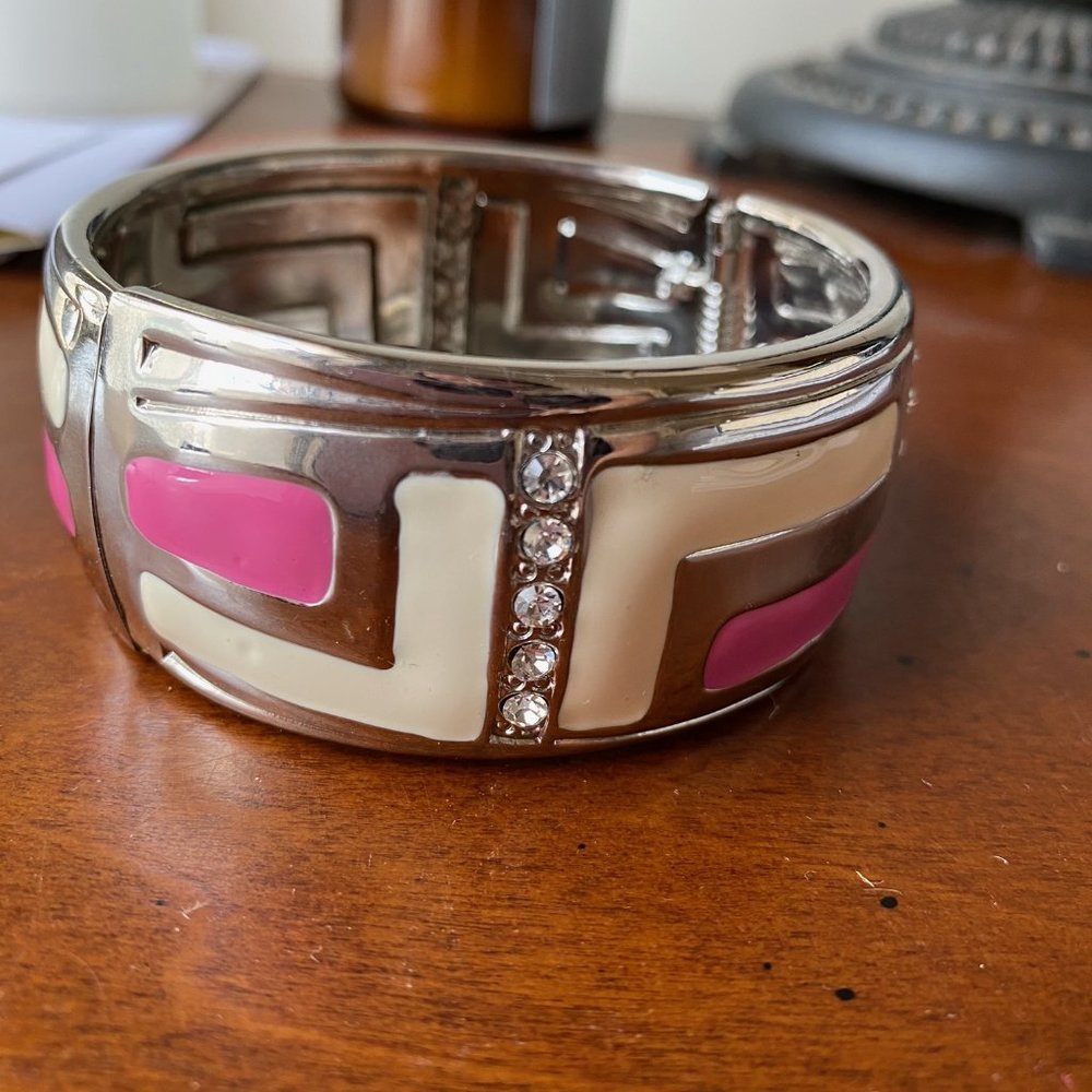 Pink and White Bracelet